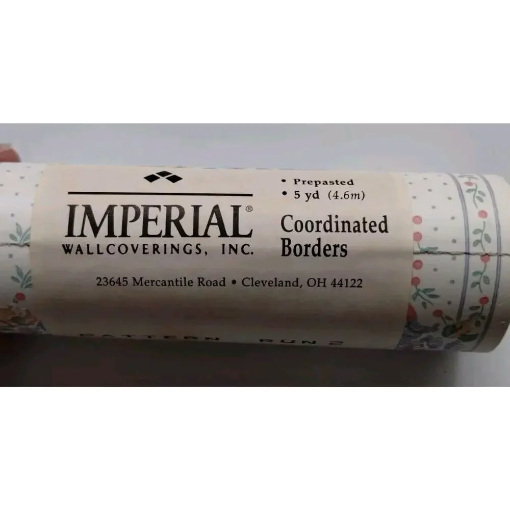 Imperial Pre-pasted Decorative Border - 5yds - Floral Ribbons
